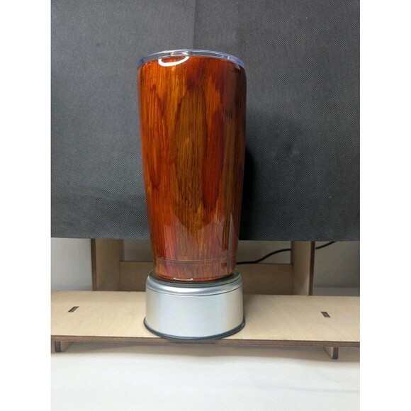 Woodgrain Tumbler - Handmade, Painted, Resin, Brown, Orange, 20 oz - Picture 5 of 5